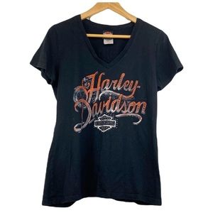 Harley Davidson Essex Junction, Vermont V-neck Tee
